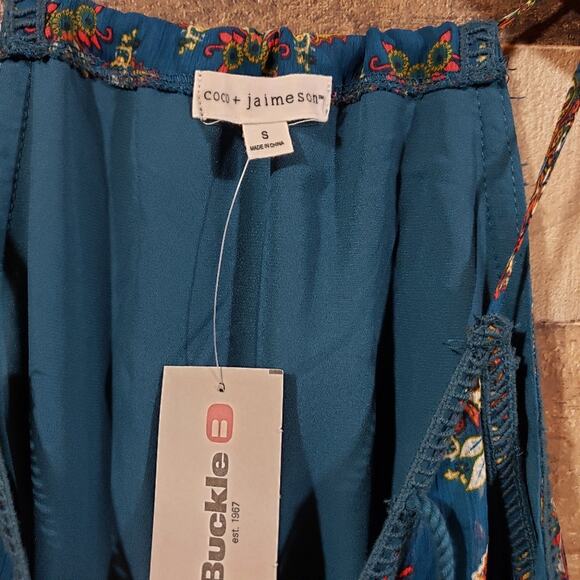 Coco + Jaimeson NWT rough water boho chiffon mini dress woman's size small - Picture 5 of 13